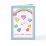 Baby's 1st Valentine - Love hearts and rainbow