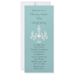 Baby's Chandelier (turquoise) Custom Invitation