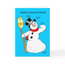 Baby's First Christmas Card In Italian