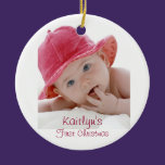 Baby's First Christmas Ceramic Ornament ornaments