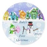Baby's First Christmas Custom Stickers
