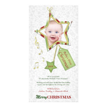 Baby's First Christmas Holiday Photo Card