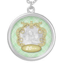 Baby's First Christmas Light Green Plaid Jewelry