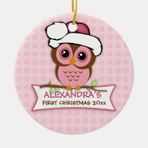 Baby's First Christmas Owl Ornament ornaments