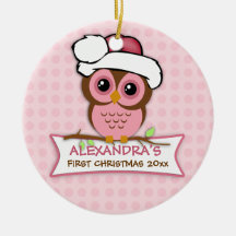 Baby's First Christmas Owl Ornament