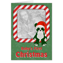 Baby's First Christmas Photo Card Template Frame