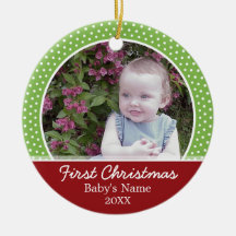 Baby's First Christmas Photo - Single Sided Christmas Ornaments