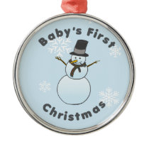 Baby's First Christmas Snowman Ornament