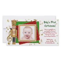 Baby's First Christmas Toy Soldier Photo Cards