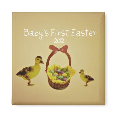 Baby's First Easter 2012 Fridge Magnets by Snowpeaceful