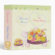 Baby's First Photo Album: Lil' Flower Turtles 3 Ring Binders