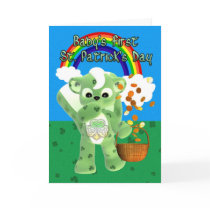 Baby's First St. Patrick's Day Card, with litte cu