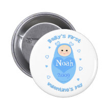 Baby's First Valentine's Day Button