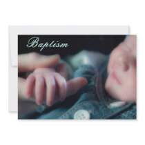 Baby's Hand  Baptism Invitation