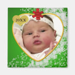 Baby's Photo Keepsake Christmas Magnet