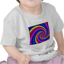 Babys T-Shirt- Rainbow Swirl Fractal Pattern