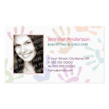 Babysitter personalized business card