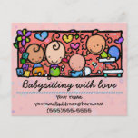 Babysitting day care child care promo glossy 4x5 full colour flyer