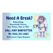 Babysitting Or Household Chores Business Card Template