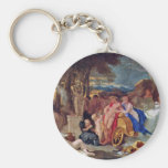 Bacchus And Ceres With Nymphs And Satyrs By Bourdo Key Chain