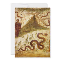 Bacchus and Serpent Agathodaimon in Pompeii Personalized Invitation