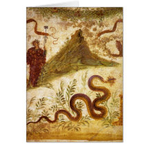 Bacchus et serpent Agathodaimon à Pompeii Cartes
