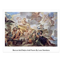 Baccus And Satyrs And Fauns By Luca Giordano Post Card