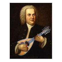 Bach on Mandolin Postcards