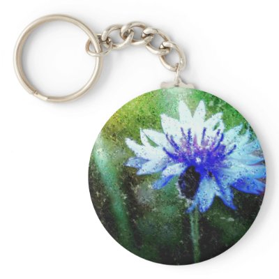 Bachelor Button Keychains by photopainter