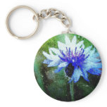 Bachelor Button Keychain