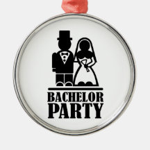 Bachelor Party couple Christmas Tree Ornaments