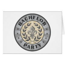 Bachelor Party Crest Design Card