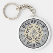 Bachelor Party Crest Design Key Chain