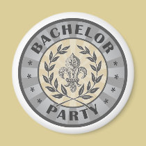 Bachelor Party Crest Design magnets