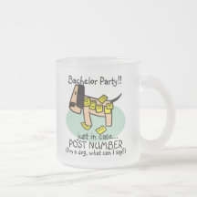 Bachelor Party Dog T-shirts and Gifts Coffee Mugs