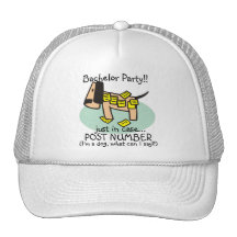 Bachelor Party Dog T-shirts and Gifts Hat