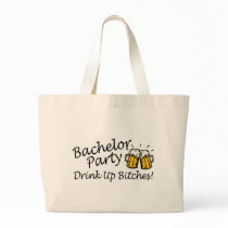 Bachelor Party (Drink Up Bitches Beer Jugs) Canvas Bags