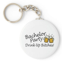 Bachelor Party (Drink Up Bitches Beer Jugs) Keychain