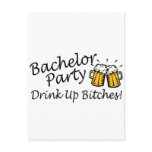Bachelor Party (Drink Up Bitches Beer Jugs) Post Card