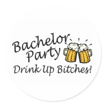 Bachelor Party (Drink Up Bitches Beer Jugs) Sticker