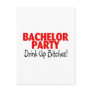 Bachelor Party Drink Up Red Black Post Cards