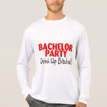 Bachelor Party Drink Up Red Black Tshirt