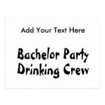 Bachelor Party Drinking Crew Postcard