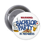 Bachelor Party in Progress Buttons