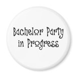 Bachelor Party In Progress Refrigerator Magnet