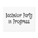 Bachelor Party In Progress Postcard