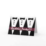 BACHELOR PARTY Invitation - A Trio of Tuxes cards