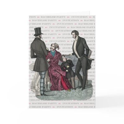 Bachelor Party Invitation for a Man of the World by AntiqueImages