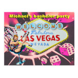 Bachelor Party Las Vegas Invite Postcards