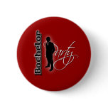 Bachelor party  red groom customizable badges